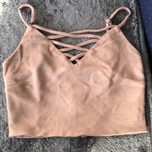 Light Brown Cropped Shirt